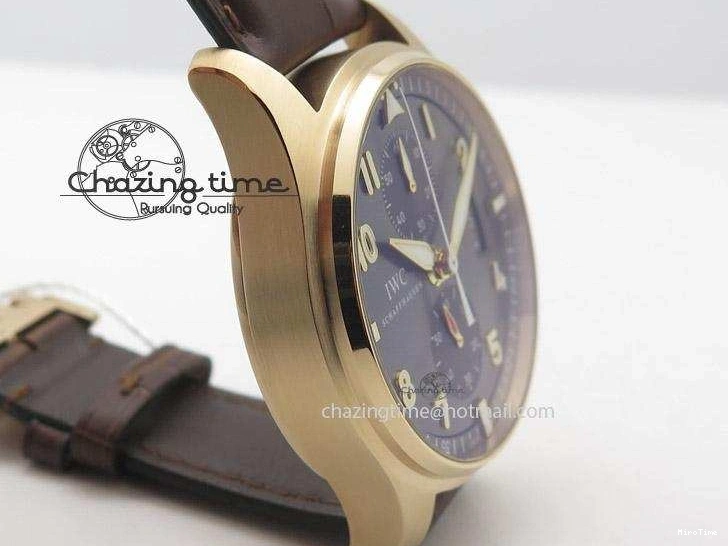 MIROTIME 0522 Pilot Chrono RG 3878 ZF Best Edition Grey Dial On Brown Leather Strap A UrbanChic 7330